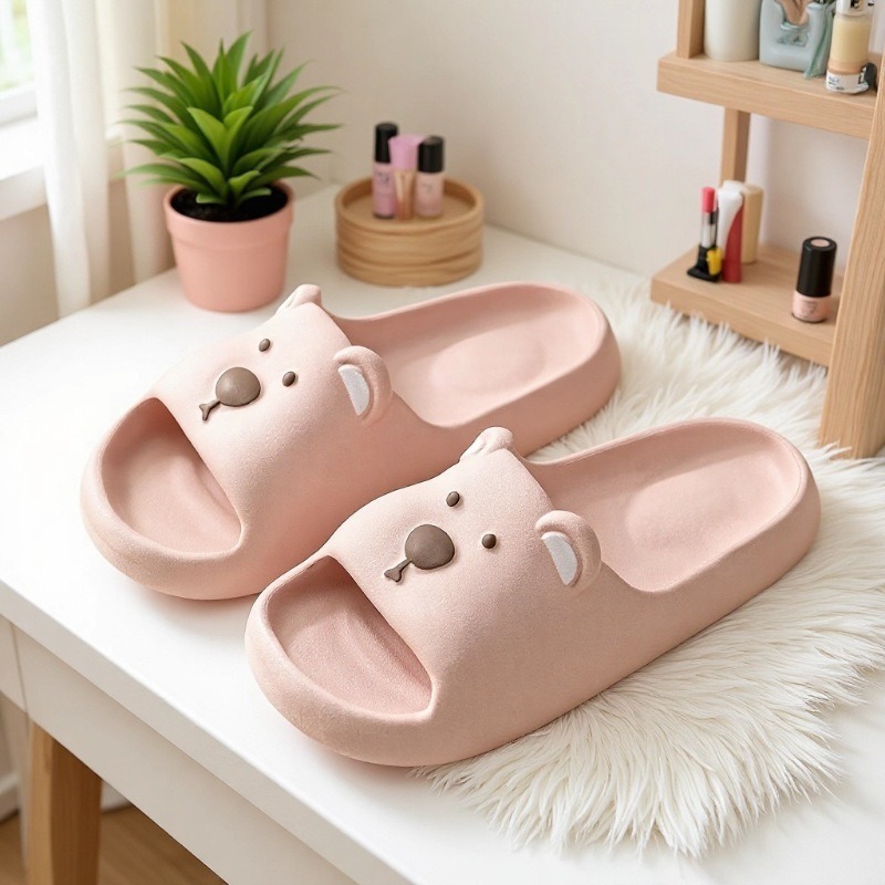 Schattige beren dames nieuw model antislip sandalen voor binnen en thuis, topkwaliteit, geschikt voor de zomer._voghion.com