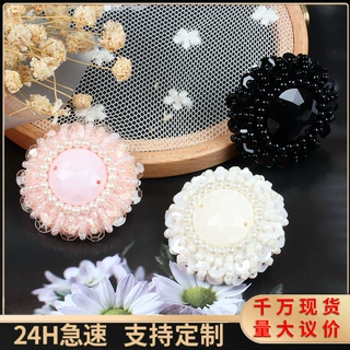 厂家直销手工订珠纽扣手缝珍珠扣呢大衣风衣童装毛衫高档装饰珠扣