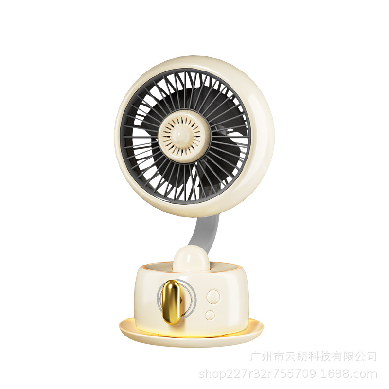 Nuevo ventilador de escritorio taza de café aromática USB ventilador de carga oficina adorable gran viento pequeño ventilador