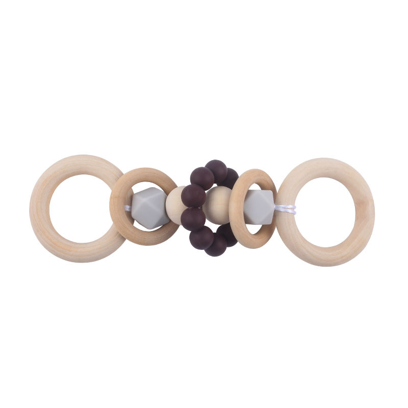 Mordedor creativo de juguete para niños nuevos Anillo Hemu bebé sonajero de mano ejercicio interactivo juguete de fortalecimiento dental palo de molienda