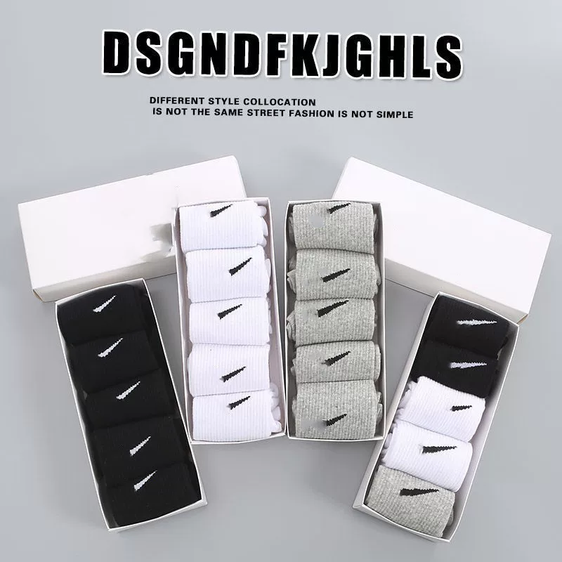 Гольфы (knee socks) Nike средней длины унисекс, смесовый/чесаный хлопок, дышащие, размеры 36–44