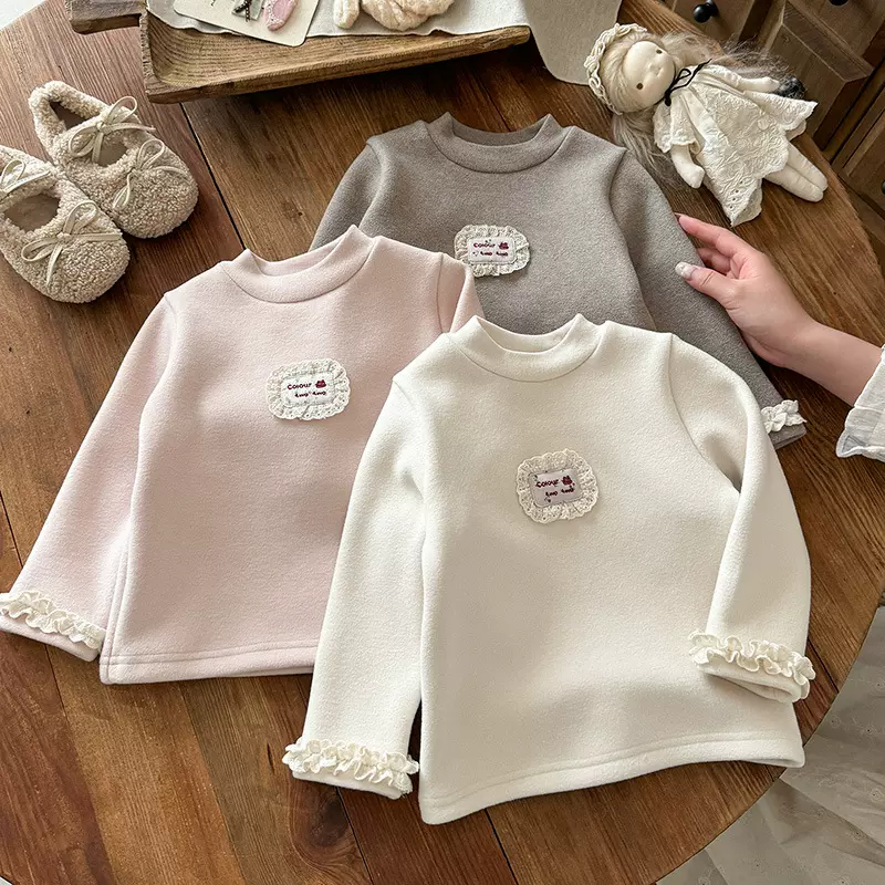 宝宝内搭打底衫蚕丝加绒冬季新款a类婴幼儿保暖上衣男女童长袖T恤