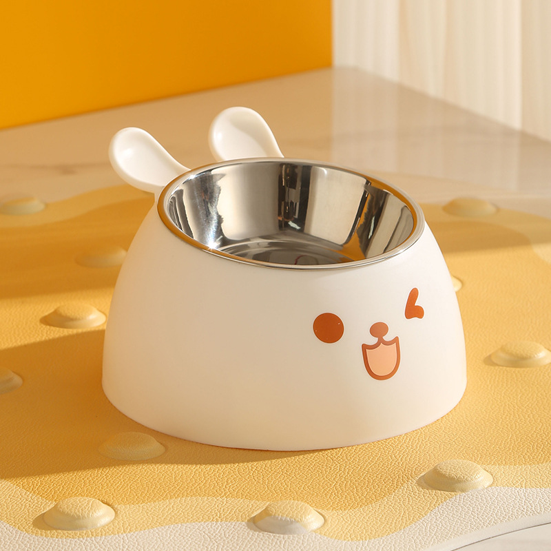 Tazón blanco de acero inoxidable de un solo tazón