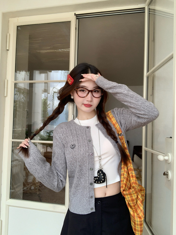 黄色麻花毛衣外套女秋季穿搭2025新款爆款时尚洋气百搭毛衣上衣|undefined