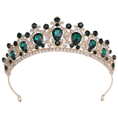 H1359歐美流行髮飾時尚高端水晶新娘小皇冠 婚紗生日宴會配飾