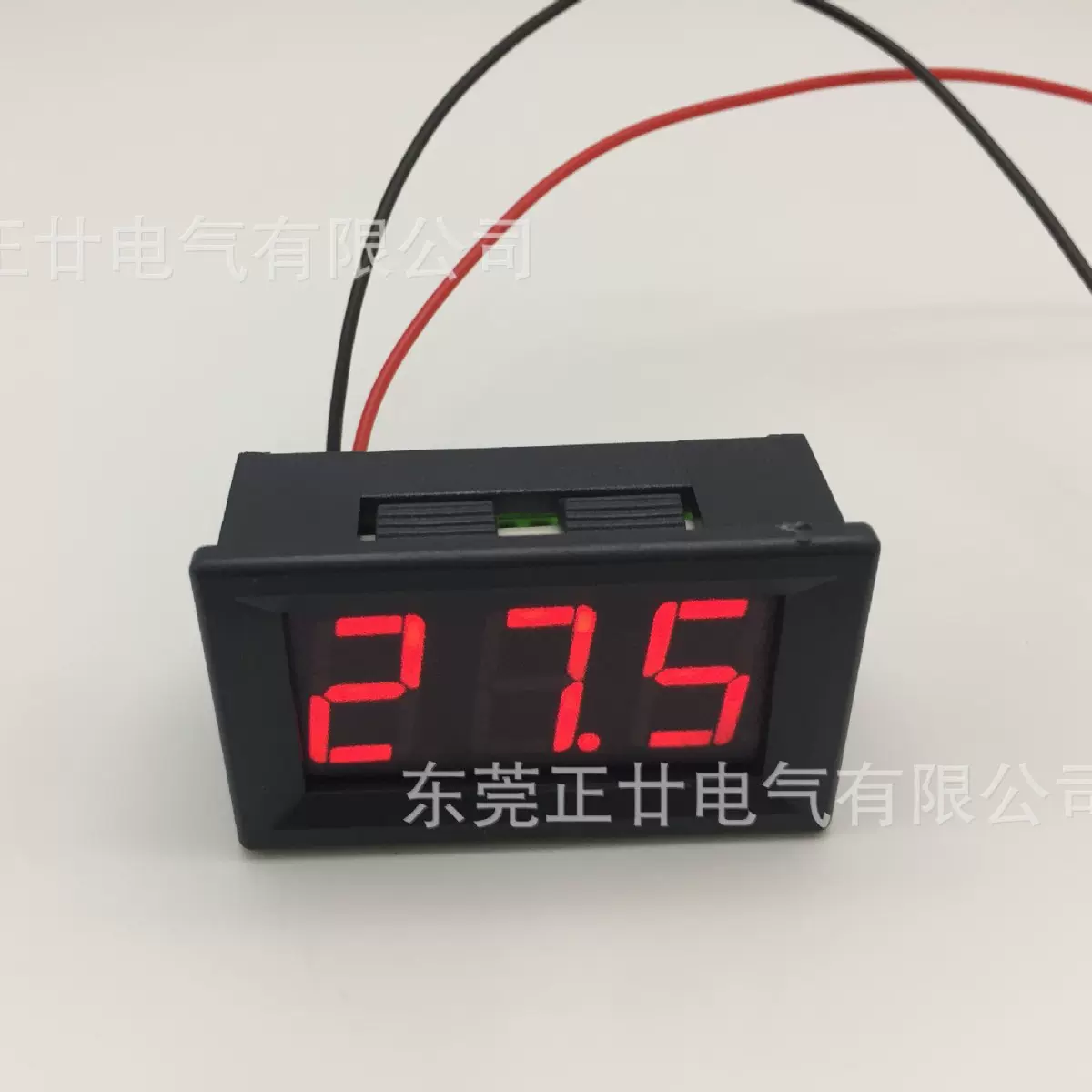 性能版2线2.3-30V直流0.56LED数码显示DC3.7 12V 24V锂电池电压表