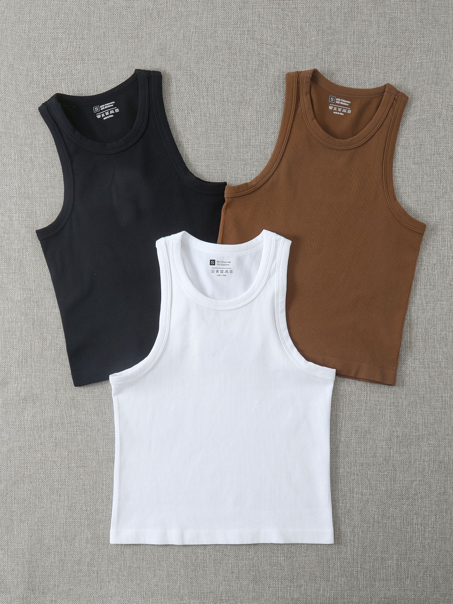 Dames geribde gebreide tanktop slim fit longline camisole voor laagjes_voghion.com