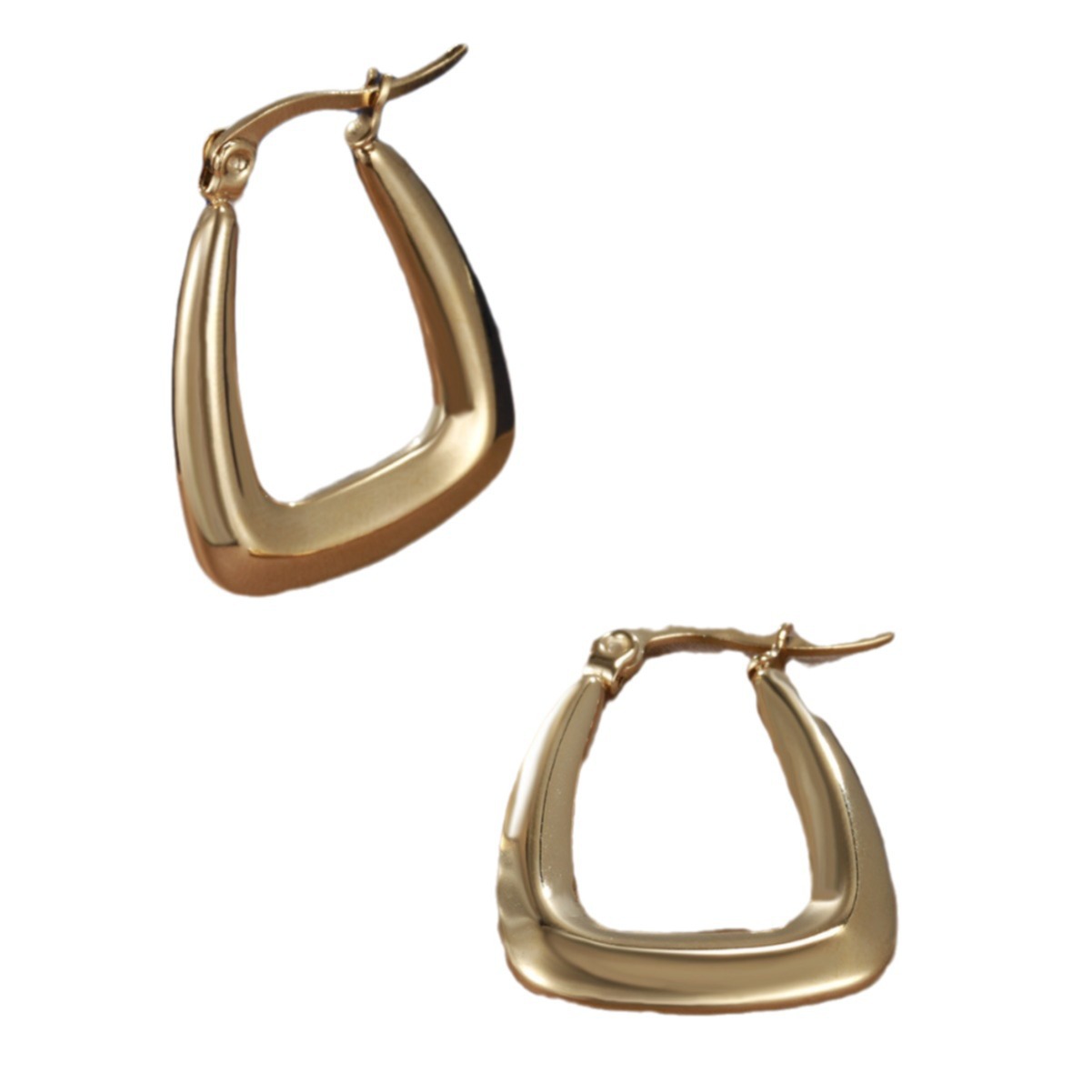 Xuping aretes de acero inoxidable metal de estilo europeo y americano nicho de diseño de aire frío geometría oval aretes para mujeres