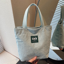 厂家直销新款手提女包帆布小包韩版灯芯绒简约布包时尚百搭手拎包