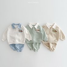 ins韩版男女婴幼童装休闲长袖套装秋装新款翻领卫衣幼儿两件套潮
