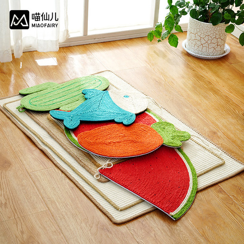 Amazon cat scratching mat cat scratching board sisal mat anti-cat scratching sofa protection large claw grinder resistant to scratching and does not shed crumbs