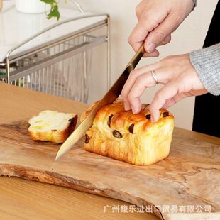 Japanese Fukuraku genuine goods gold plated stainless steel vintage bread knife cut bread toast cheese knife