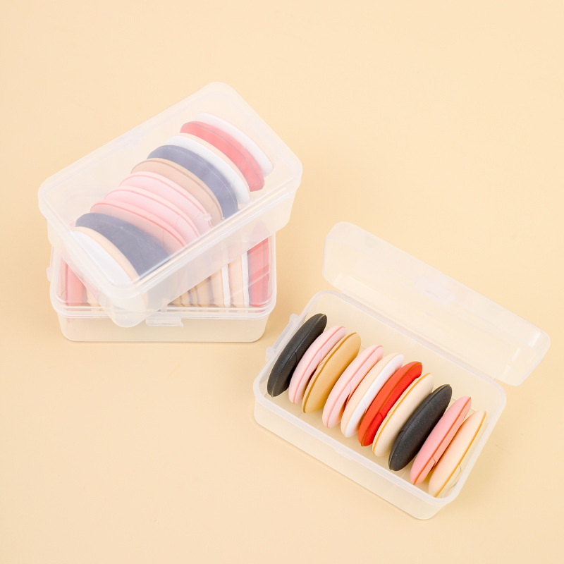 Cojín de aire para dedos al por mayor, soplo de polvo, húmedo y seco, mini corrector de la punta del pulgar, base líquida pequeña, maquillaje con esponja, maquillaje