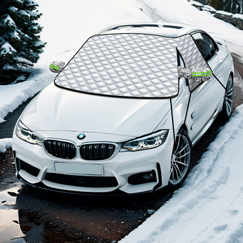 Cross-Border Car Snow Shield, Anti-Snow and Anti-Freeze Front Snow Shield, Enlarged and Thickened Sunshade, Winter Car Snow Cover