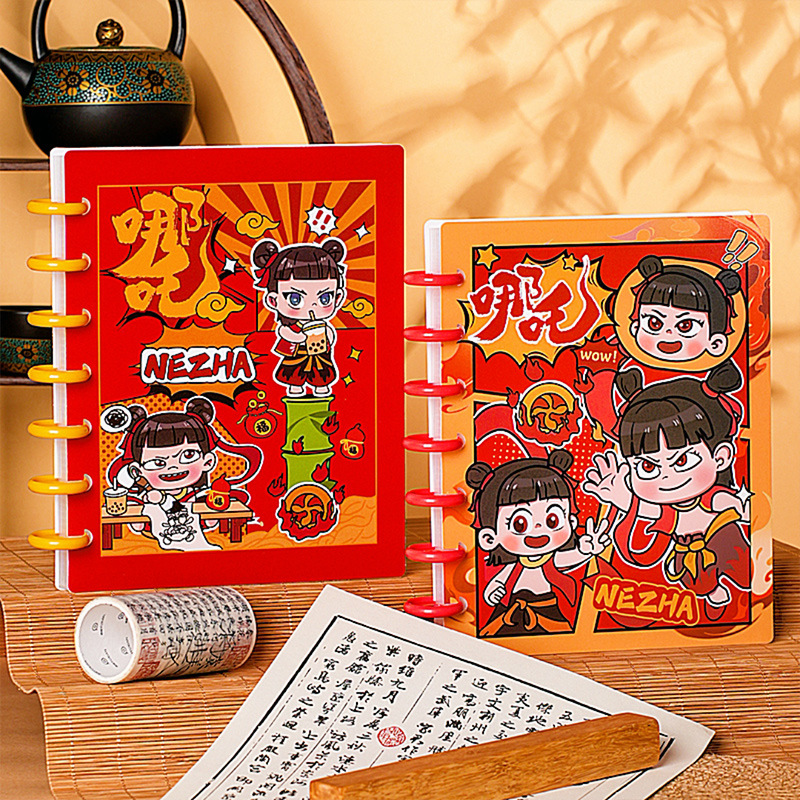 Nezha Magic Child, nuevo libro de tarjetas de hongos marinos, libro de almacenamiento de gran capacidad de cuatro cuadros de la familia, álbum de fotos de tarjetas pequeñas.