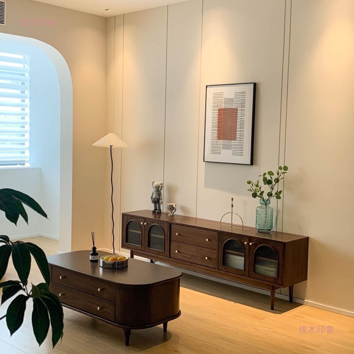 All Solid Wood Coffee Table American Light Luxury Oval Small Apartment Simple Living Room Drawer Storage Tea Table Tv Cabinet Combination