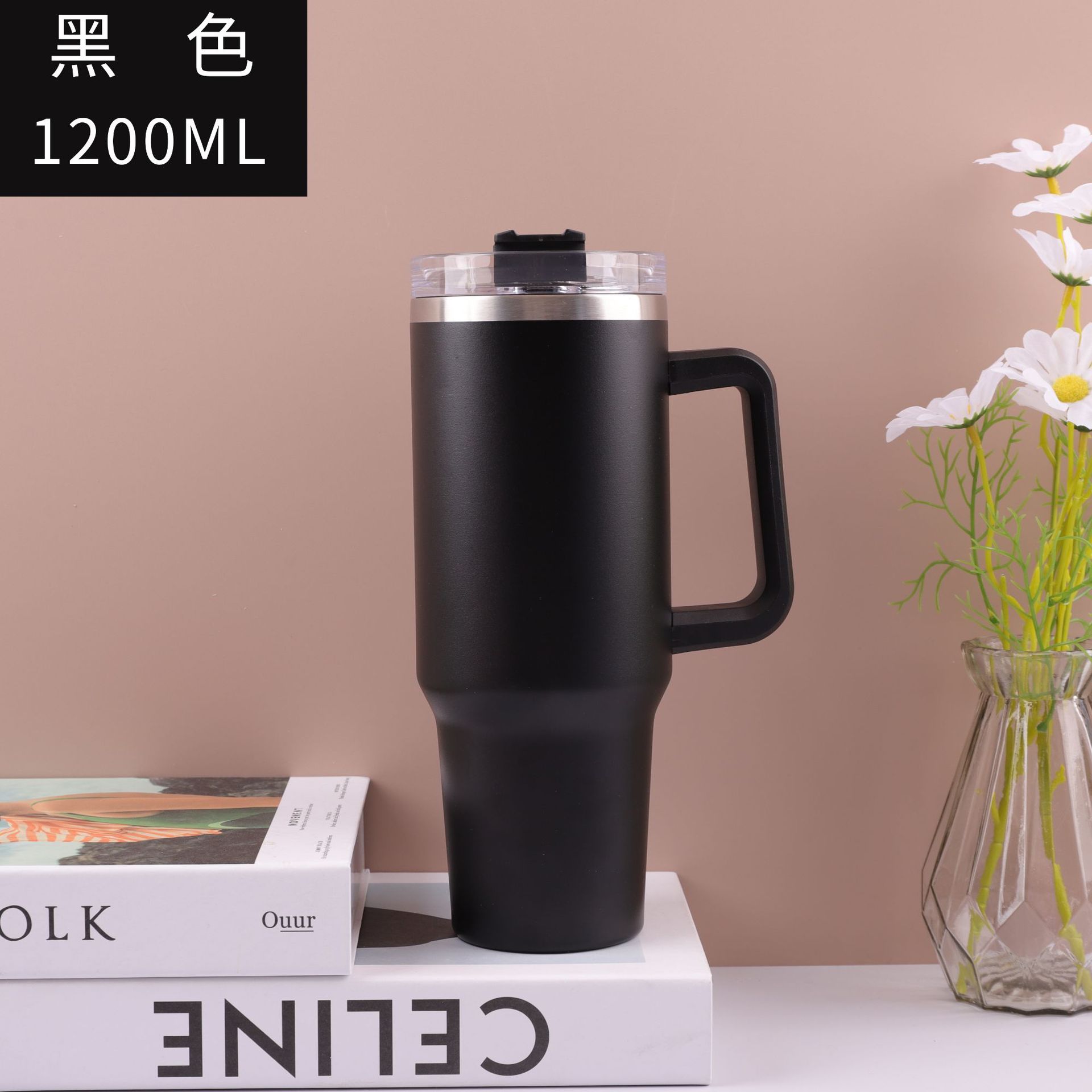 Amazon 40oz generación de mango de aislamiento de acero inoxidable taza de automóvil portátil al aire libre taza de hielo taza de aislamiento de agua fría