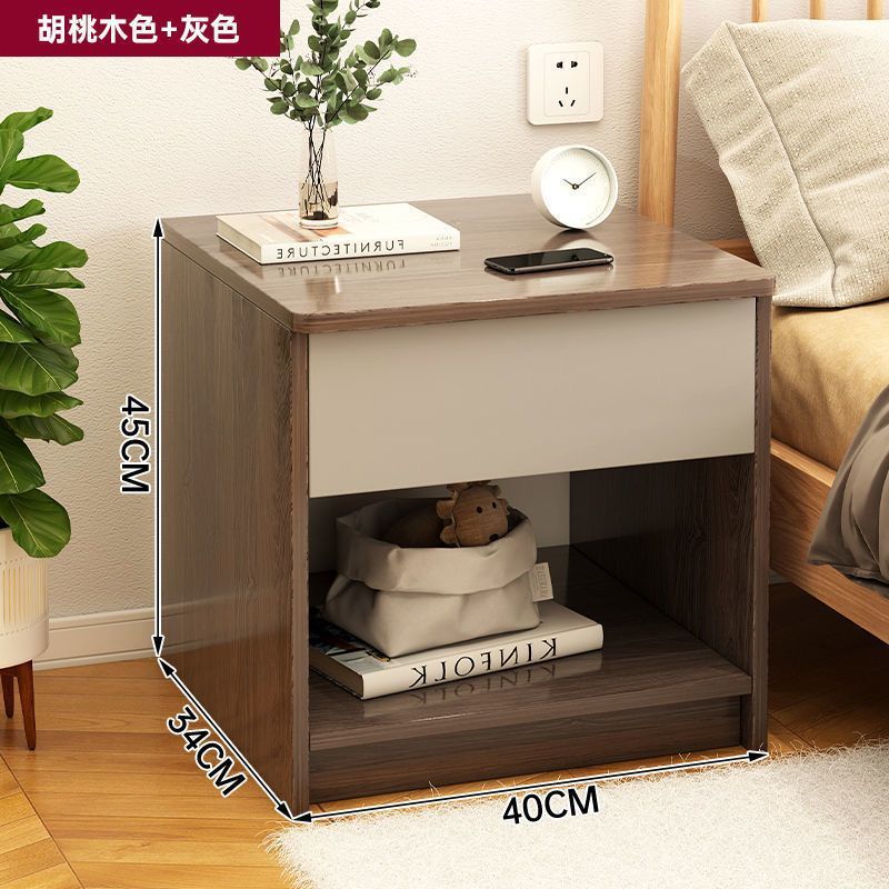 Mesa de cabezal de cama moderna simple dormitorio simple hotel especial pequeño estante junto a la cama armario de almacenamiento casero armario de almacenamiento