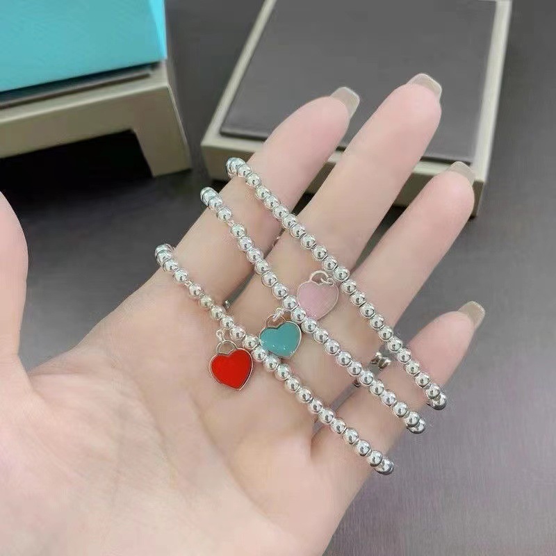 Copper Material Heart Shape Pattern All Seasons Season Wholesale Jewelry Elegant Heart Shape Copper Plating Bracelets Necklace Ball Chain Cable Chain