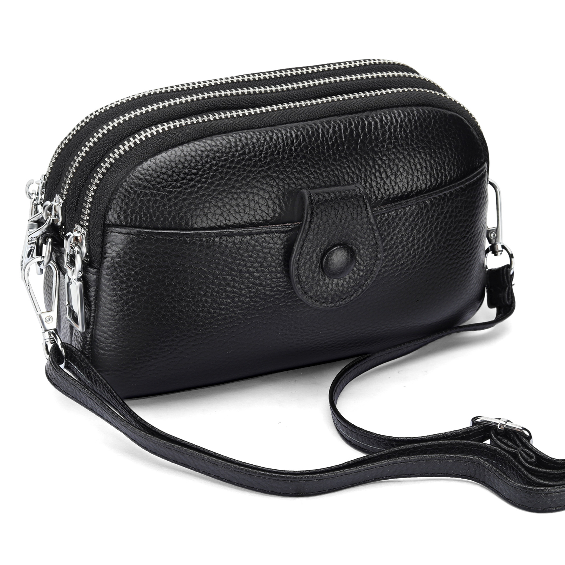 Bolso de moda de cuero real, bolso de teléfono móvil, monedas, bolso de cambio, mini mochila, bolso de hombro de alta calidad para mujeres.