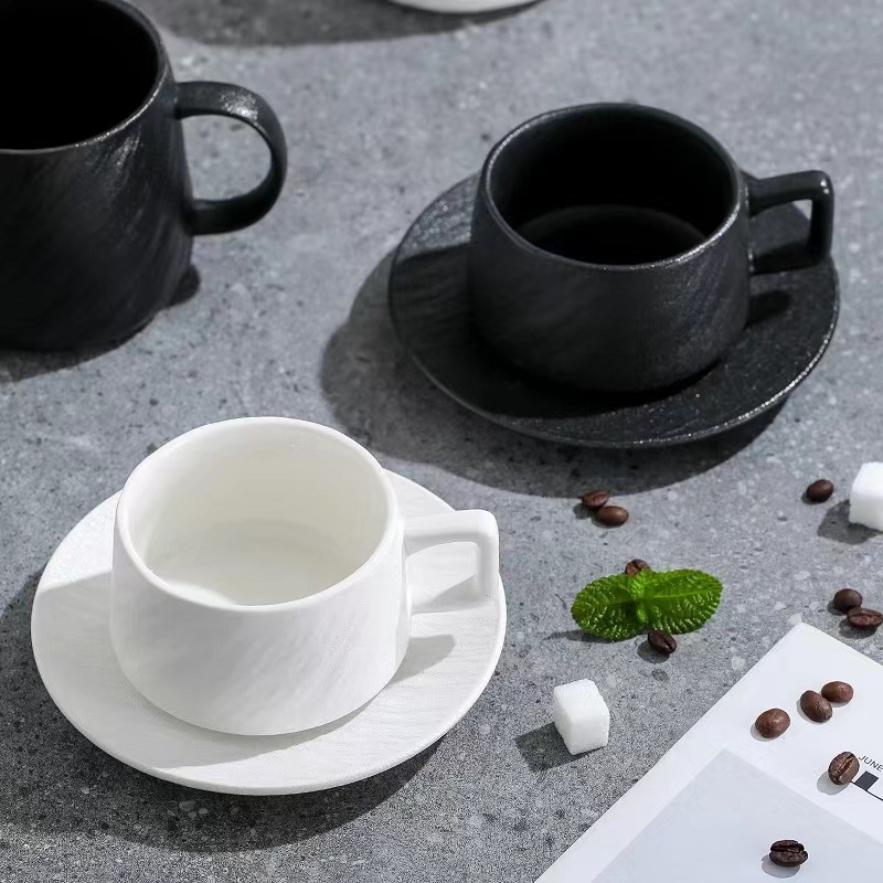 Simple solid color ceramic rock coffee cup niche creative hotel…