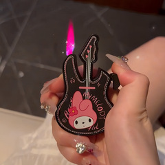 [Drop Shipping] Cartoon Kulumi Mini Guitar Lighter, Creative & Fun Design, Windproof Bass Style