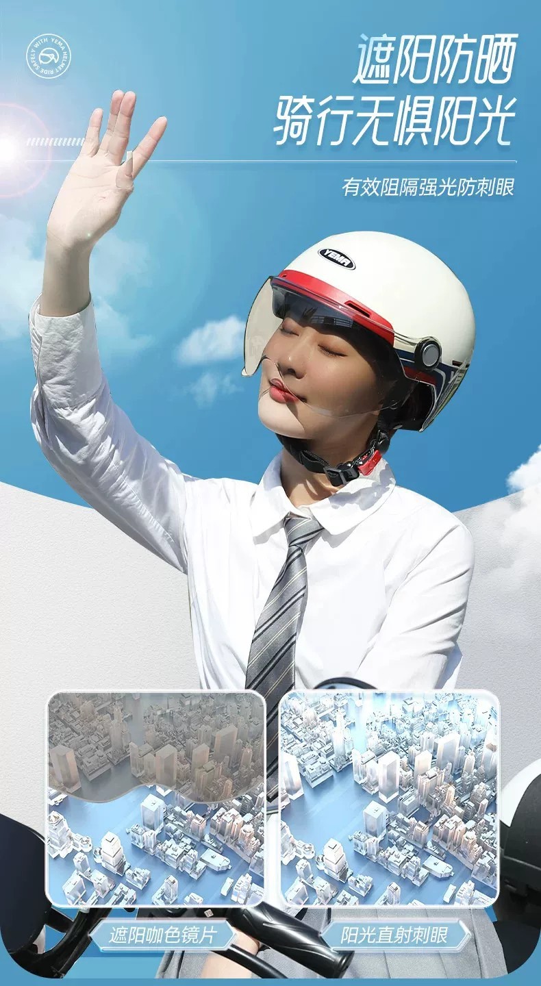 New National Standard 3C Certified Electric Vehicle Helmet, All-Season Motorcycle Helmet, Men's and Women's Summer Sun Protection Safety Helmet
