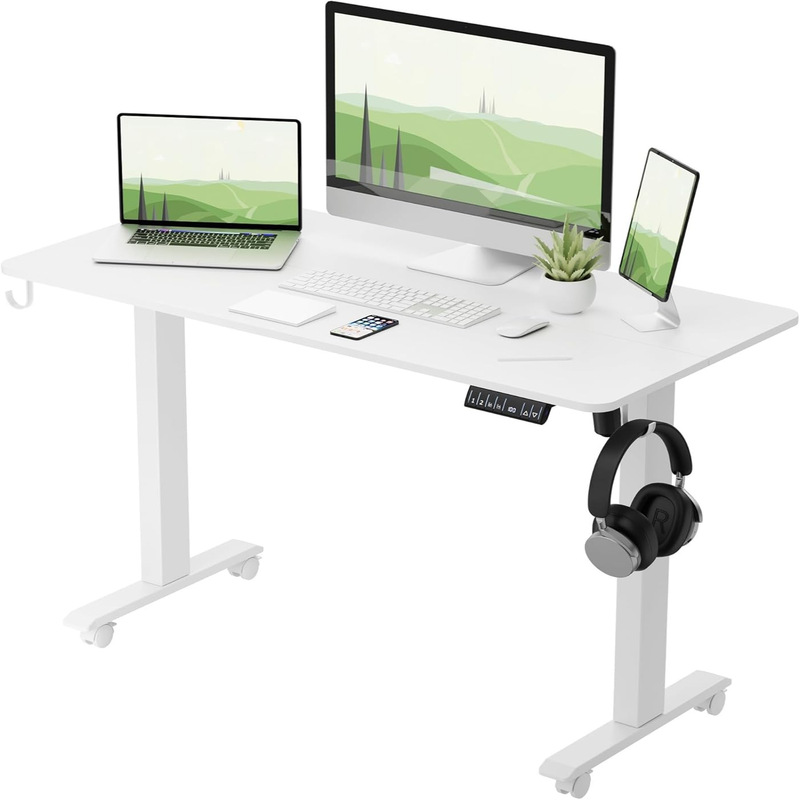 Electric Lift Table Cross-Border Retro Desk Lift Height Office Desk Multi-Function Computer Desk with Storage Desk