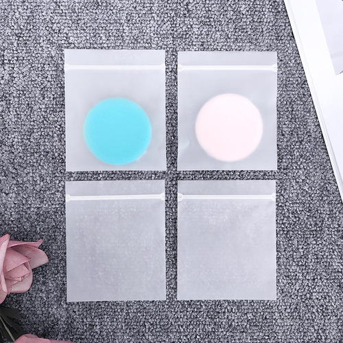 Powder Puff Packaging Bag Small CPE Air Cushion Sanding Self-Sealing Bag Beauty Tool Cartilage Sealing Bag Accessory Plastic Bag