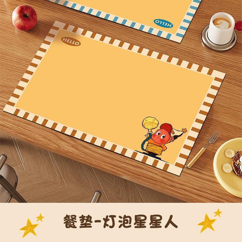 餐垫可爱星星人防油防水防烫隔热垫免洗可擦桌面保护垫儿童午餐垫|undefined