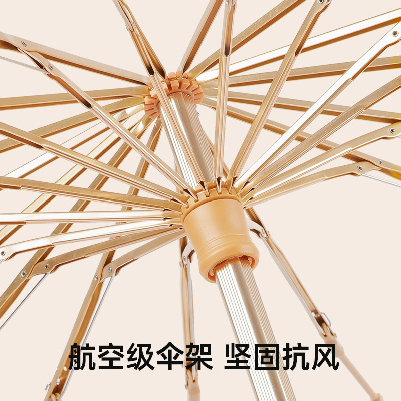 治愈系16骨晴雨两用防晒太阳伞高颜值彩胶防晒伞加粗耐用折叠雨伞|undefined