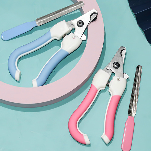 Pet nail clipper manufacturer cleaning supplies stainless steel pet nail clipper set with file cat nail clipper