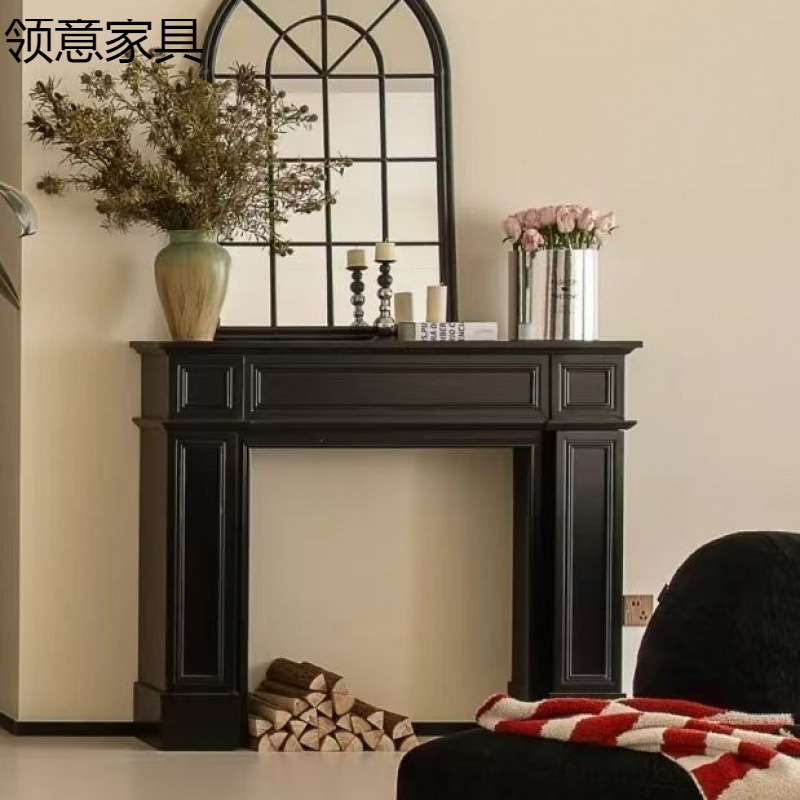 美式复古欧式壁炉装饰柜装饰壁炉架花乡村民宿法式客厅玄关摄影|undefined