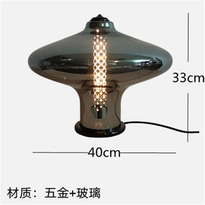 クリエイティブデザイン北欧シンプルで豪華な電気スタンド寝室ベッドヘッドランプ感リビング装飾ガラス|undefined