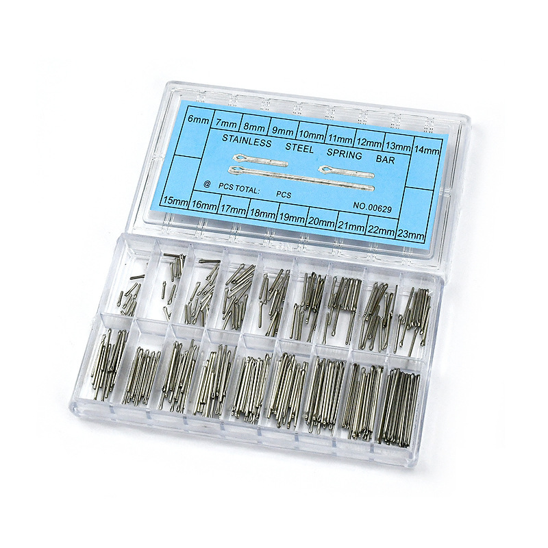Watch Strap Fixing Shaft Hairpin 6-23mm Watch Strap Hairpin Boxed U-Shaped Pin Tungsten Steel Watch Shaft Cotter Pin