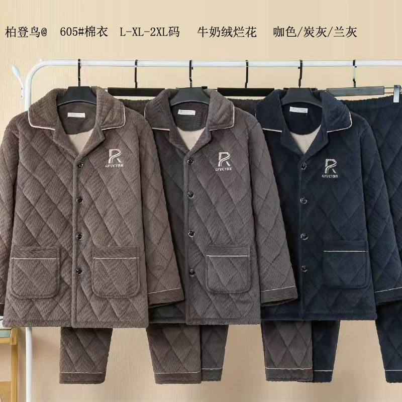 Мужская хлопковая куртка Borden Bird Milk Velvet, новая модная теплая утепленная домашняя одежда 2025 года, оптовая продажа