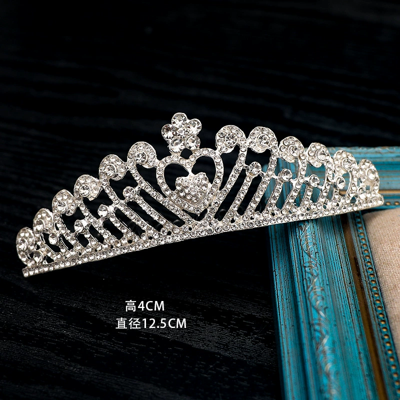 Headband Princess Crown, Crystal & Pearl Hair Accessory, Korean Small Princess Tiara