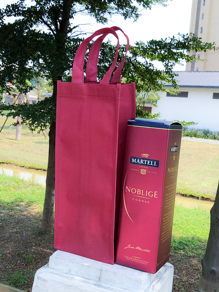 Bolsa de vino gruesa no tejida portátil doble vino de regalo de negocios bolsa de regalo compartimiento anticolisión