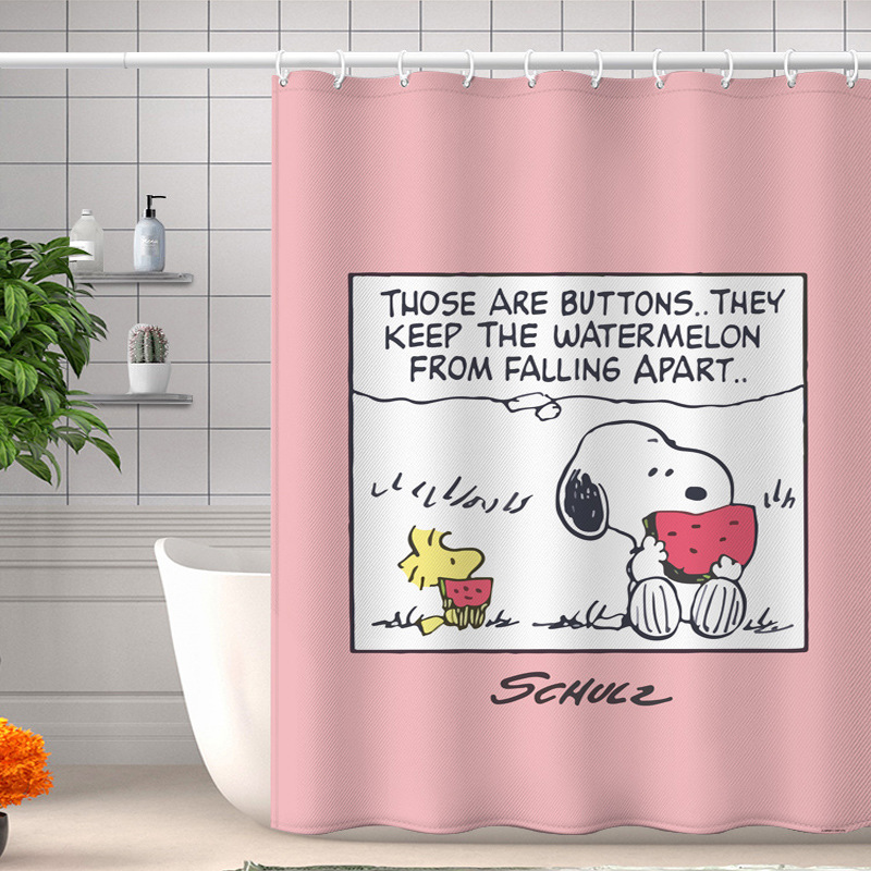 Cartoon Shower Curtain Waterproof Bathroom Bathroom Digital Printing Factory Direct Sales Thickened Lead Curtain Door Curtain
