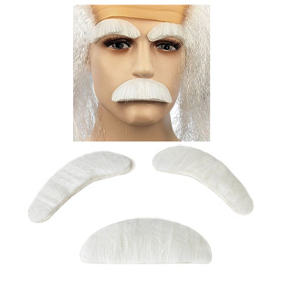 Plush Beard White Beard Grandpa Dress Up Props with Glue Eyebrows Beard Black Beard Beard Beard