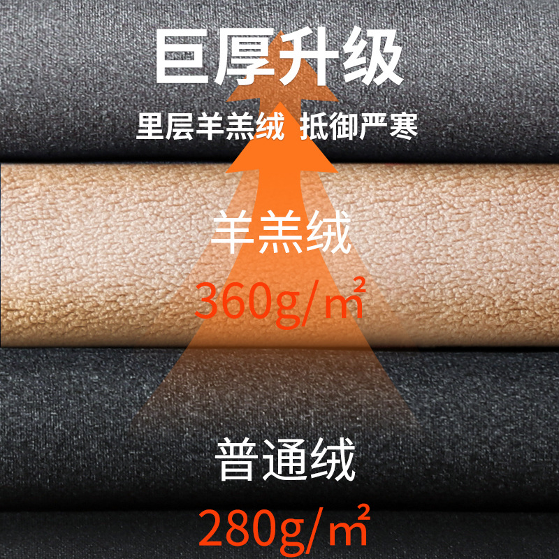 Ropa interior térmica de liquidación para hombre, capa base de lana de cordero gruesa y forrada con forro polar, conjunto de camisetas y pantalones térmicos con cuello medio calefactable para invierno.
