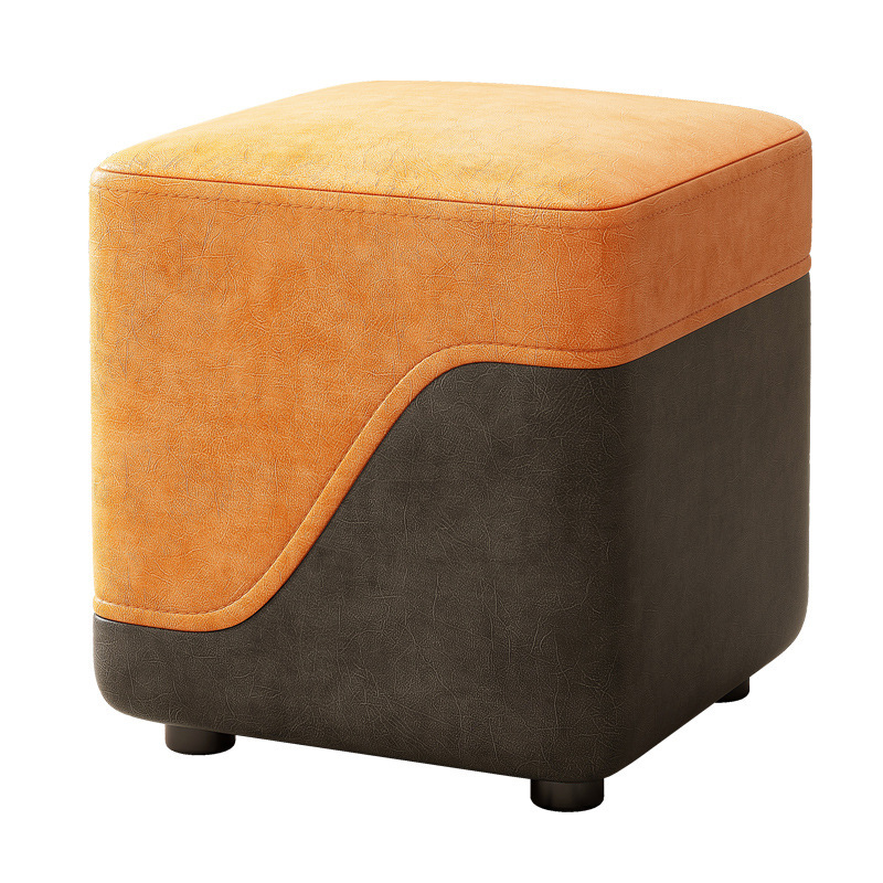 Taburete pequeño hogar sala de estar madera maciza banco pequeño taburete puerta Cambio de zapatos taburete moderno simple sofá taburete bajo de lujo ligero