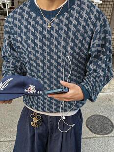 J 91596 Geometric jacquard men's sweater �׺��Ứ��ʿë��