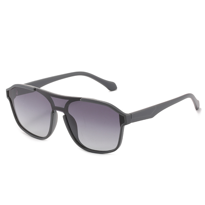 Nueva moda Comercio exterior europea y americana de una sola pieza gafas de sol polarizadas hombres cuadrados ins Internet celebridad montar gafas de sol suministro directo de fábrica