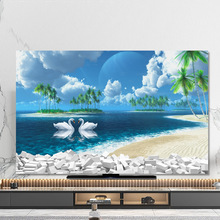 新款升级电视机罩防尘罩套家用挂式台式曲面通用电视机防尘布盖布