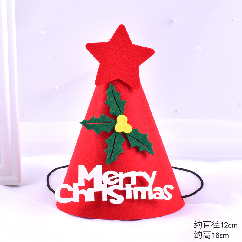 Sombreras de fieltro de fiesta transfronterizas Decoración de fiesta DIY de dibujos animados Sombreras de fieltro Decoración de fiesta de Navidad
