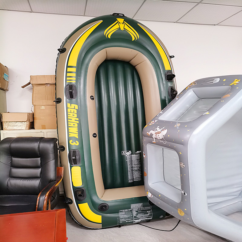 Factory production PVC thick single double inflatable fishing boat kayak assault boat canoe outdoor rubber boat