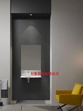 牌洗漱台洗手挂墙式不锈钢金色洗手盆洗面盆折纸型金属洗手池