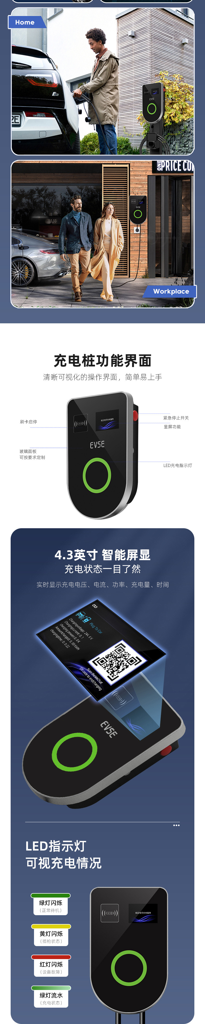 Cross-Border Export of New Energy Charging Stations 7Kw Household Ac Charging Stations Car Chargers Type1 On-Board Charging Stations
