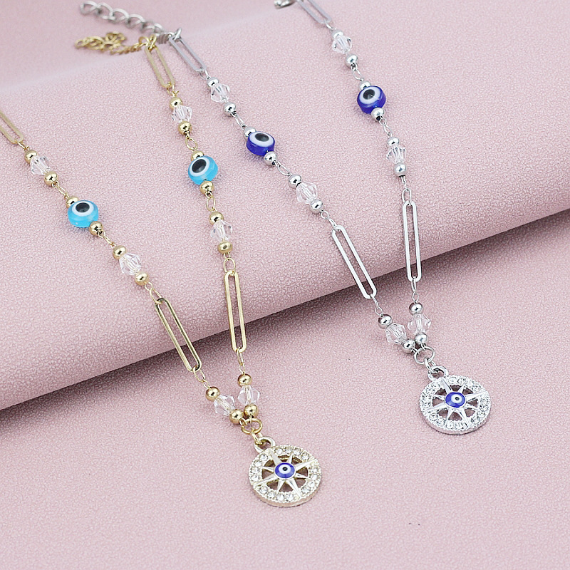 Cross-border stable AliExpress hot sale evil eye eight Awn star pendant crystal bracelet women's fashion bracelet gift Cross-border stable AliExpress hot sale evil eye eight Awn star pendant crystal bracelet women's fashion bracelet gift